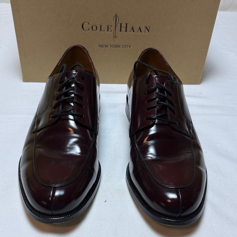 Cole Haan Air Carter Split (Burgundy) Men's Lace Up Moc Toe Shoes
